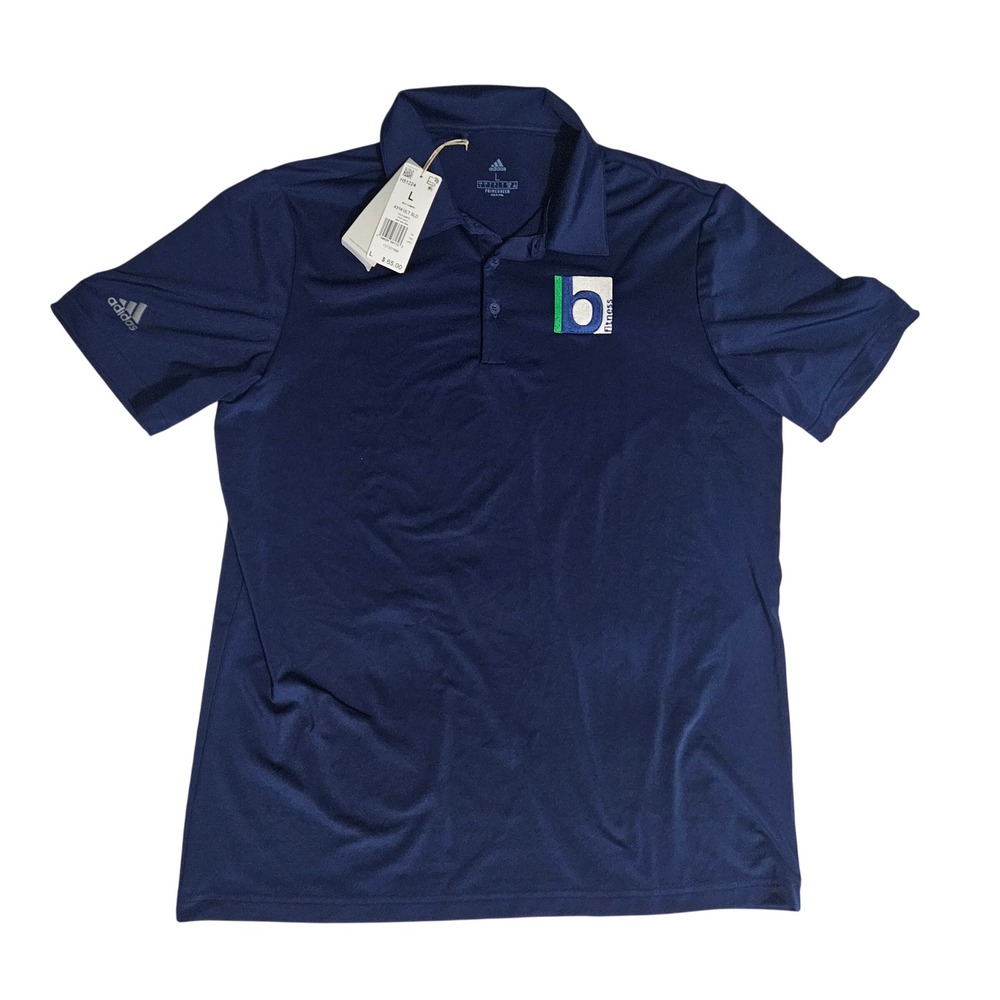 NWT Adidas Mens Large Primegreen $65 Golf Polo Shirt Fitness Logo H51224